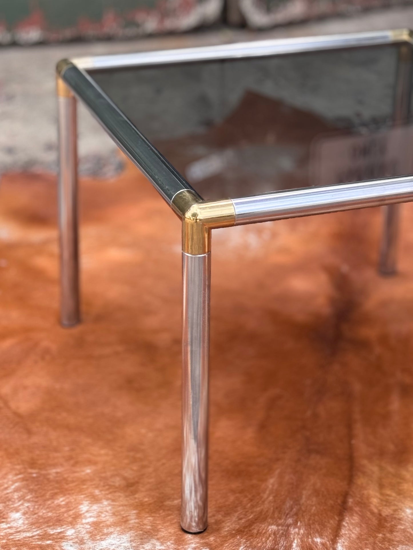 Smoked Glass Chrome & Glass Coffee Table