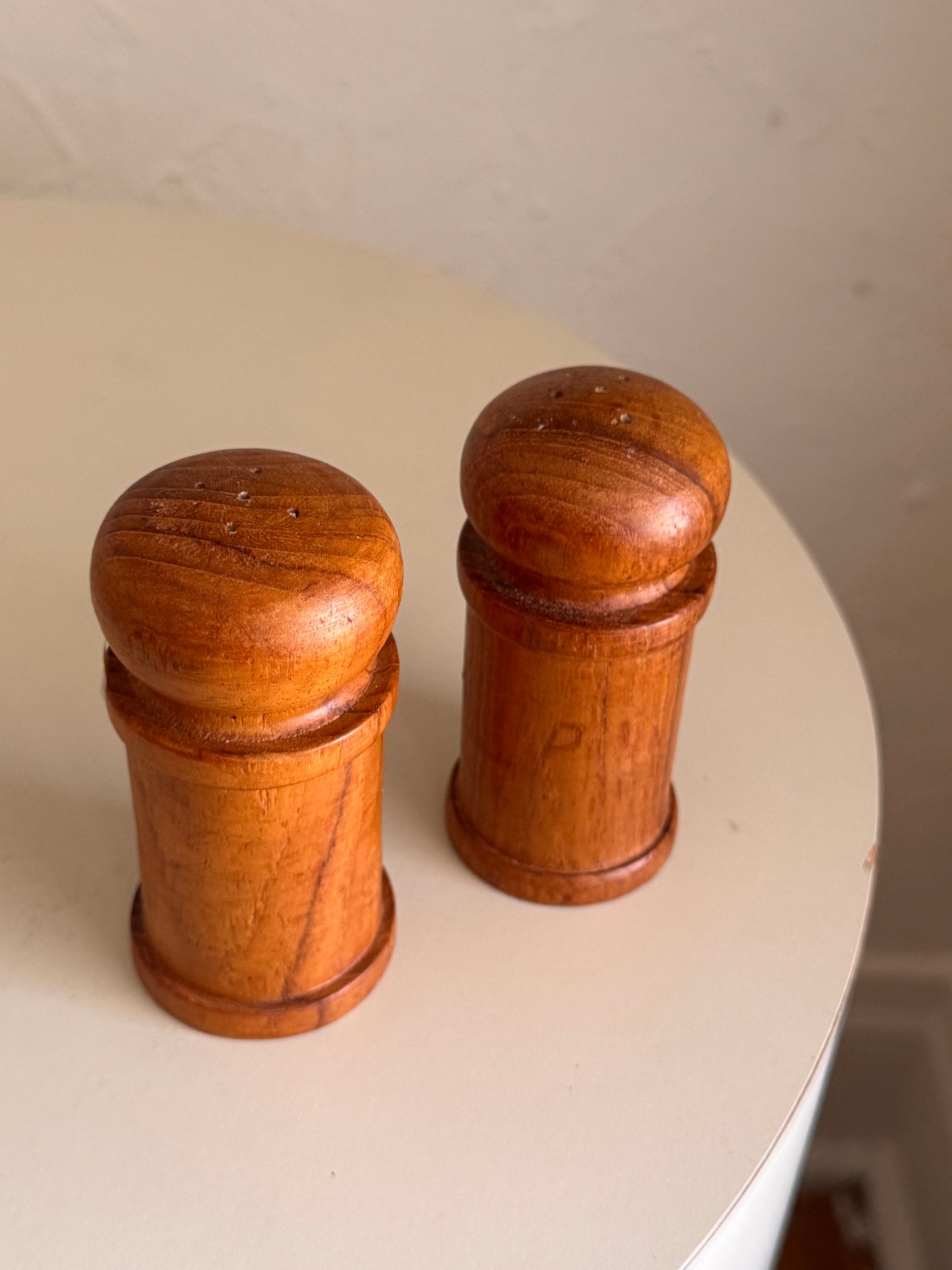Solid Teak Salt & Pepper Shakers