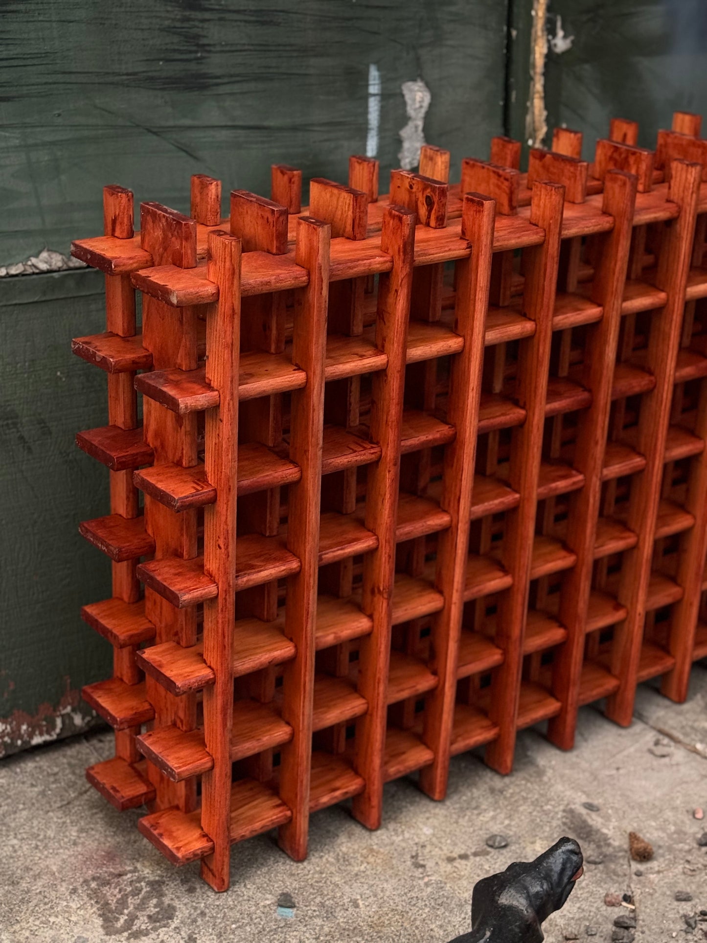 Handmade Jointed Solid Wood Wine Rack / Trinket Shelf