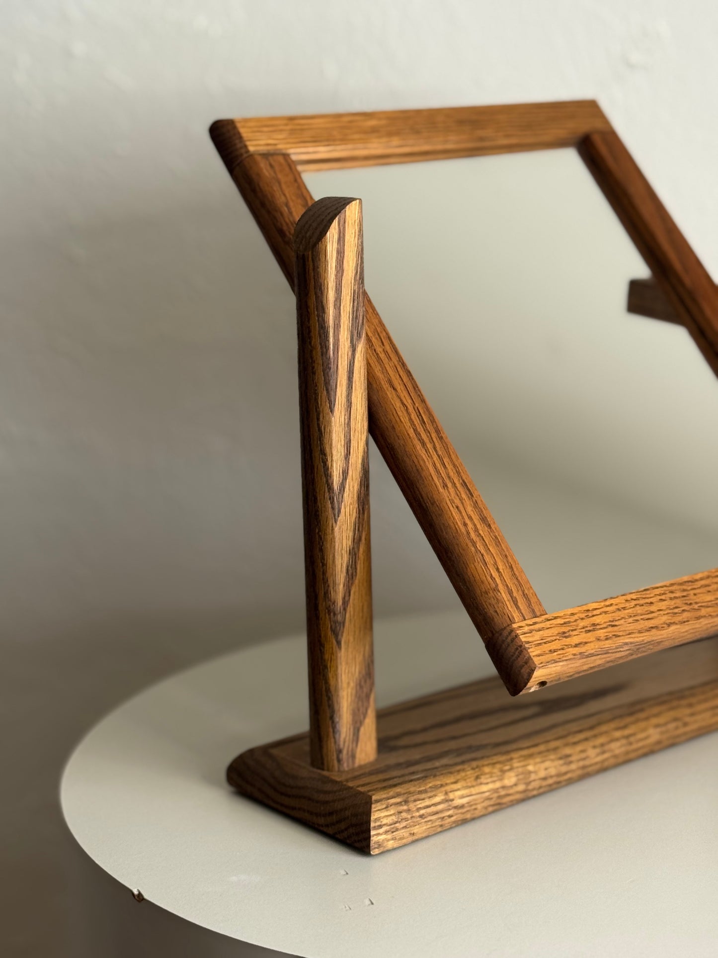 Vintage Solid Wood Swivel Mirror