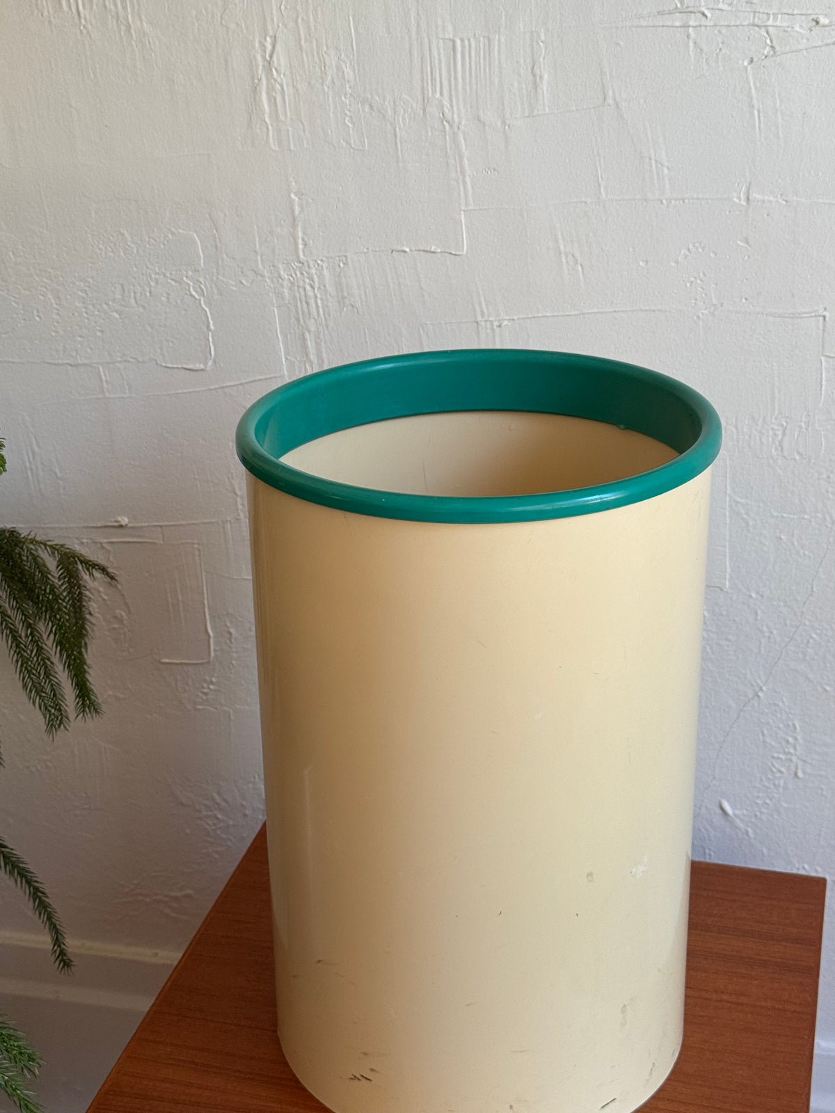 Kartell Wastebin / Umbrella Stand by Gino Colombini (Cream / Teal)