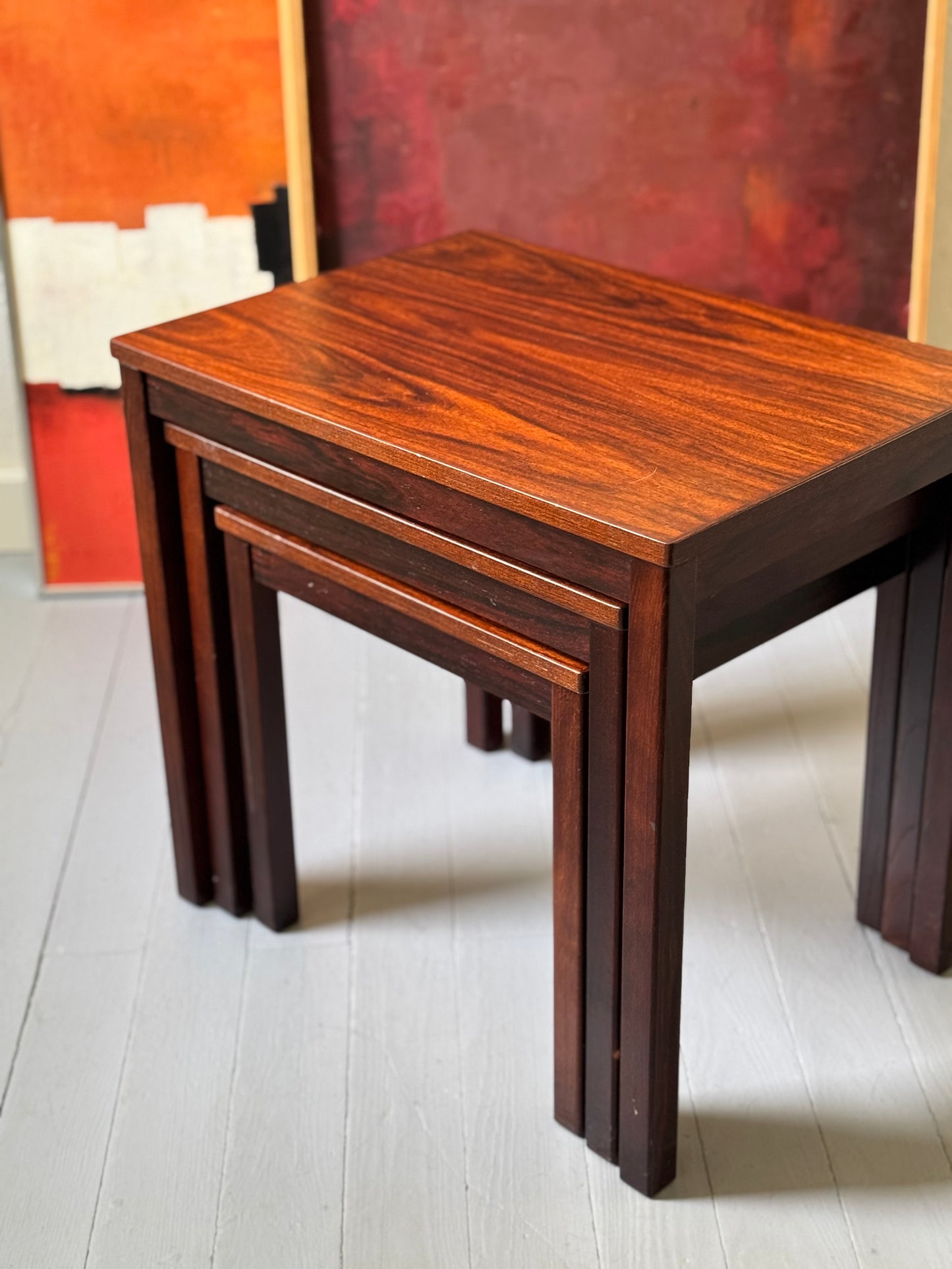 (ATX) 1970s Danish Rosewood Nesting Tables