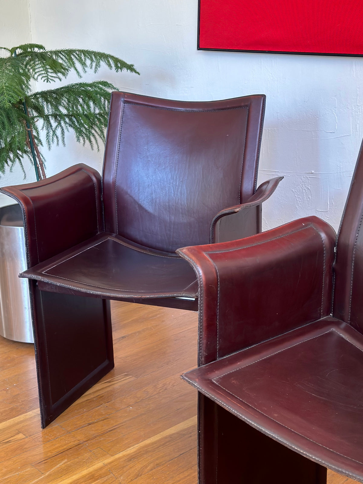 "Korium" Armchairs designed by Tito Agnoli for Matteograssi, 1979.