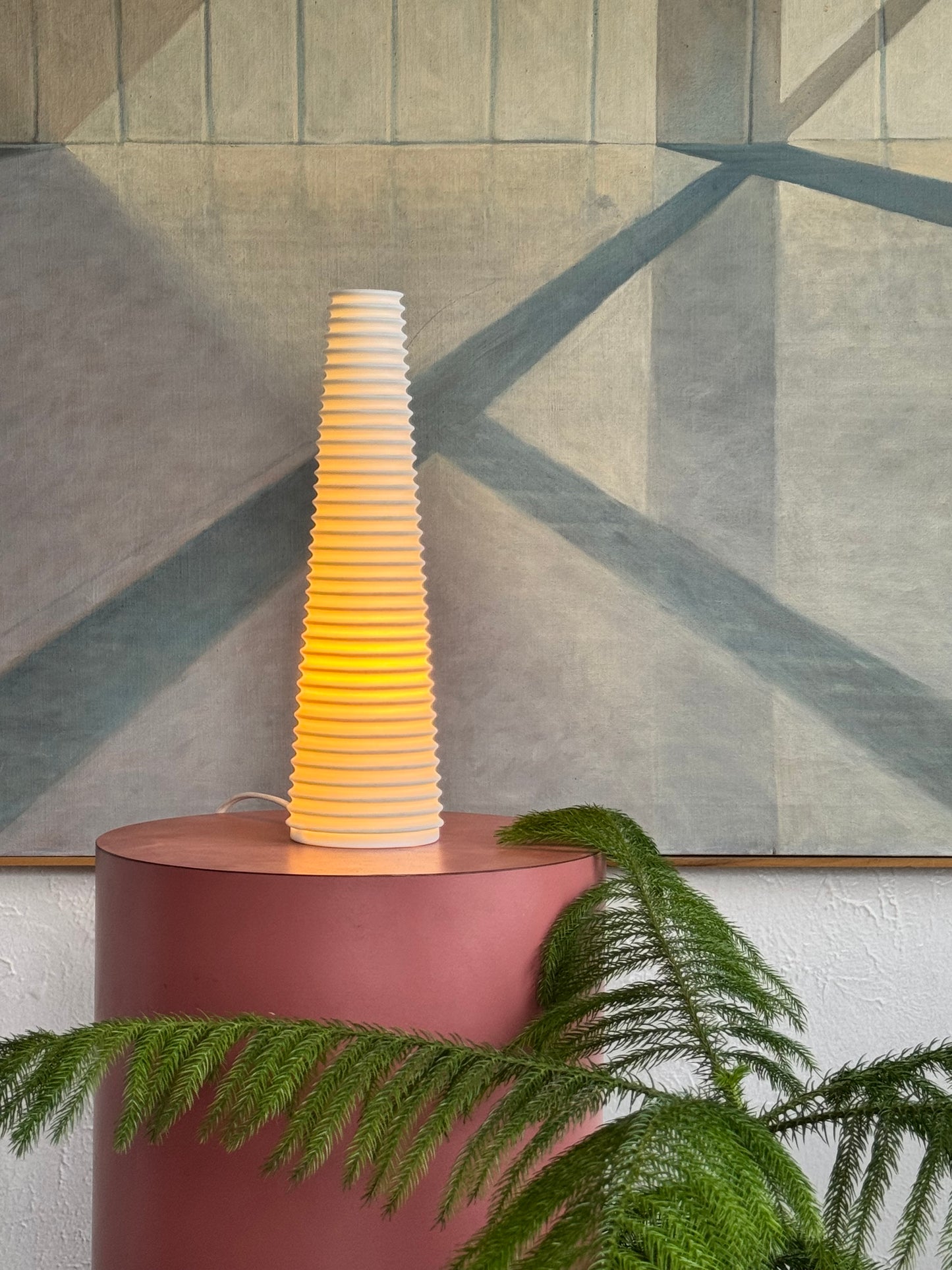 Vintage Ikea Bista Porcelain Table Lamp