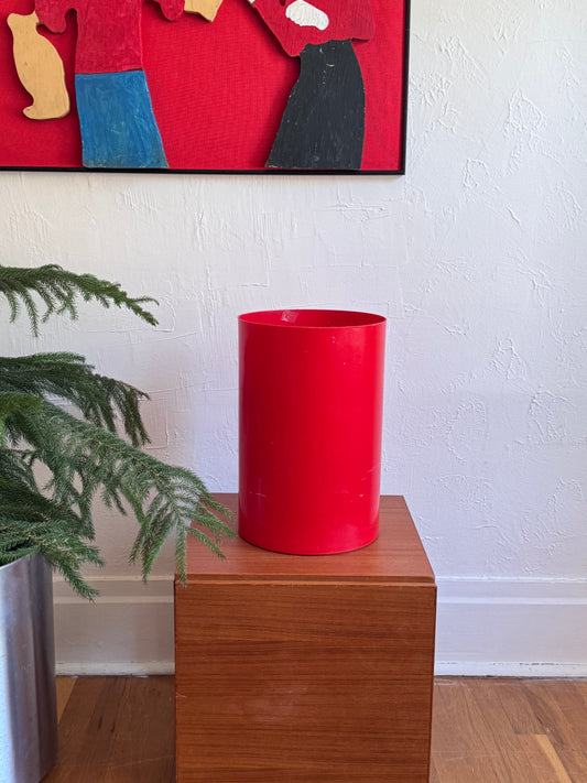 Kartell Wastebin / Umbrella Stand by Gino Colombini (red )