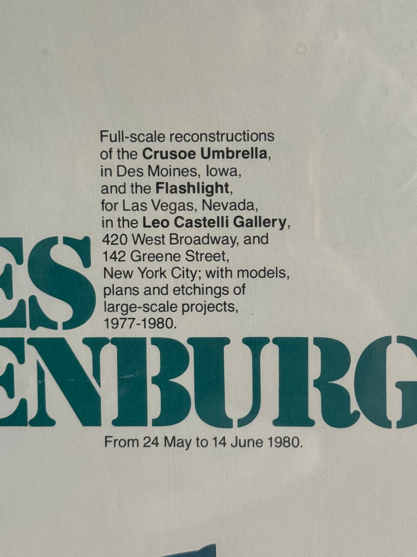 1980 Claes Oldenburg Print