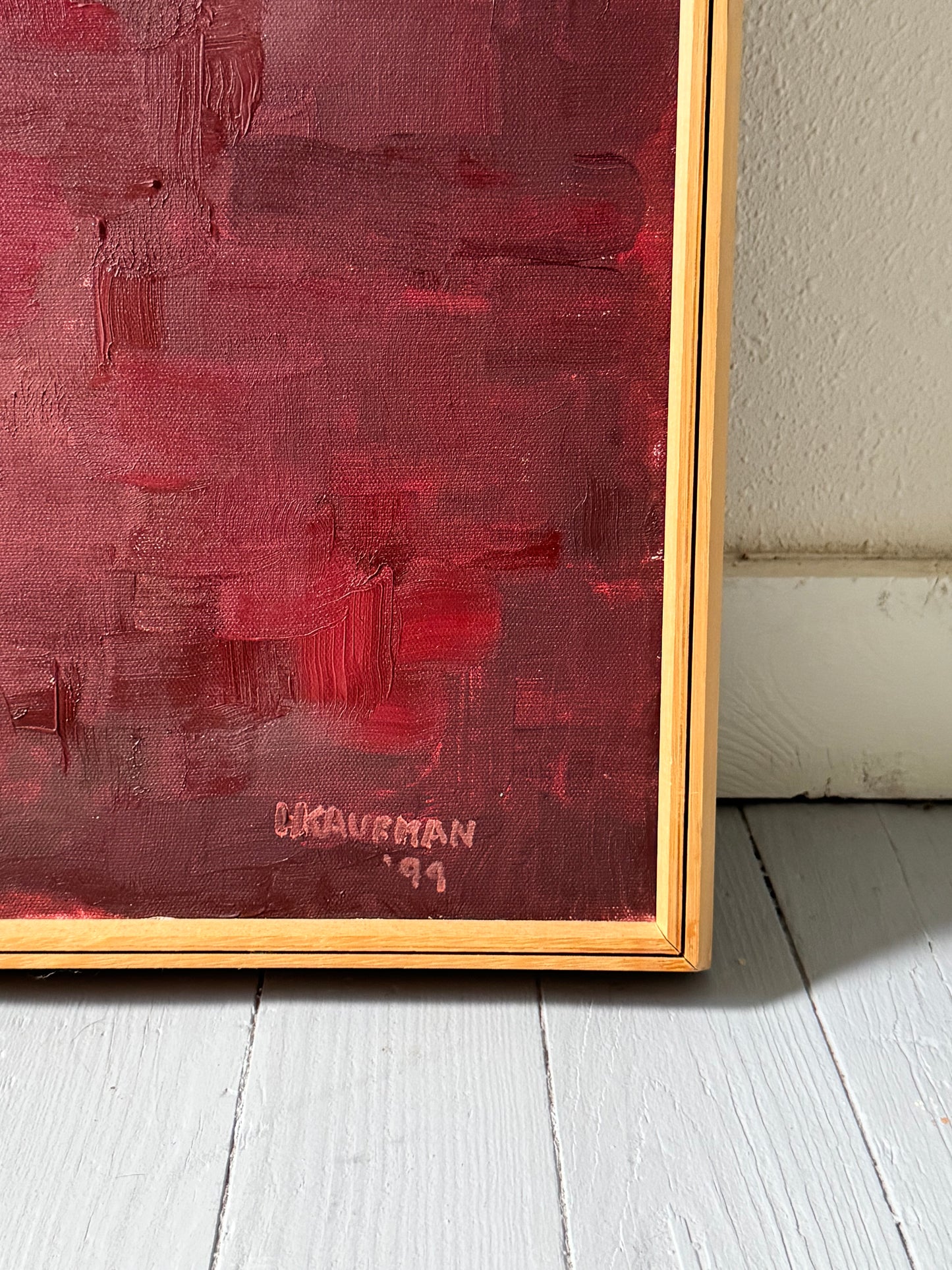 Original Oil Painting in hardwood frame. Signed H. Kaufman, 1999.
