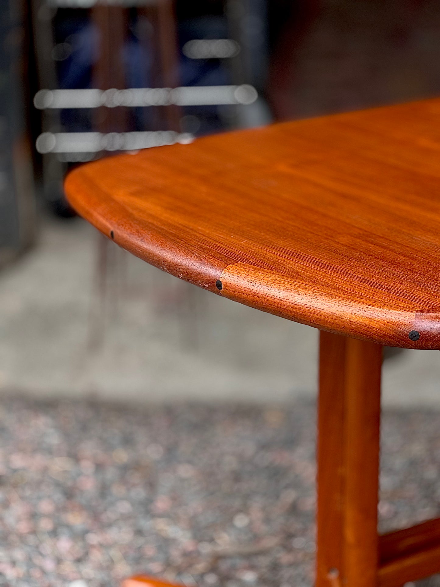 Mid Century Modern Teak Extendable Dining Table by D-Scan