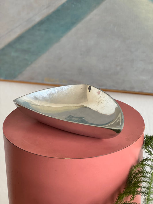 Asymmetrical Nambe Catchall