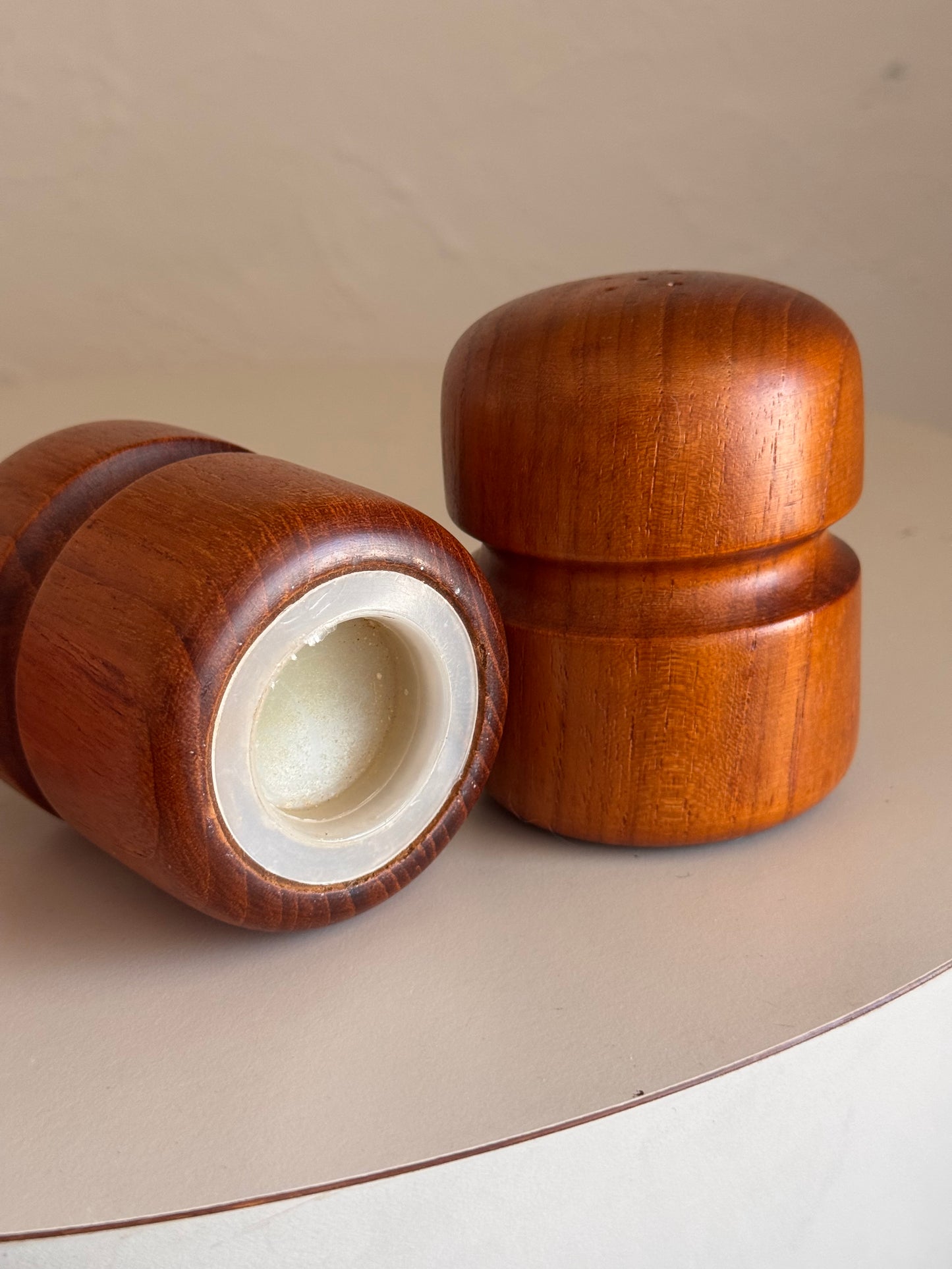 Solid Teak Salt & Pepper Shakers