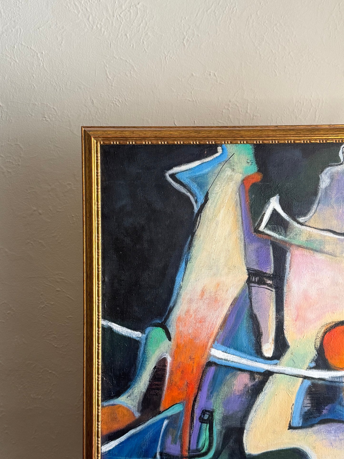 Mid Century Abstract Oil Painting