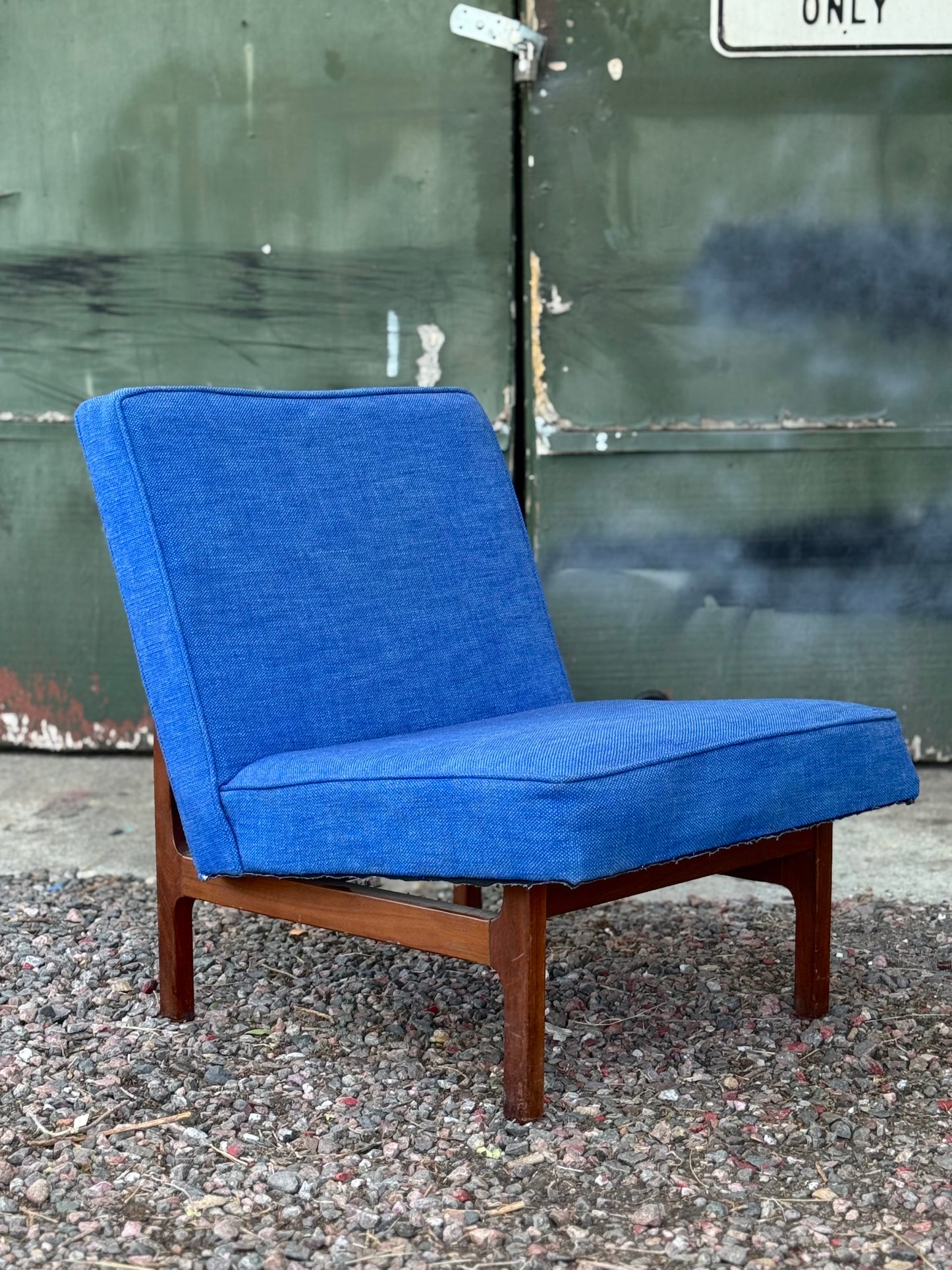1960s Walnut Base Slipper Lounge by Thayer Coggin