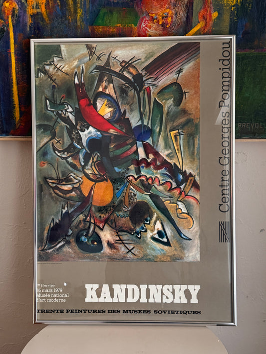 1979 Wassily Kandinsky framed exhibition poster