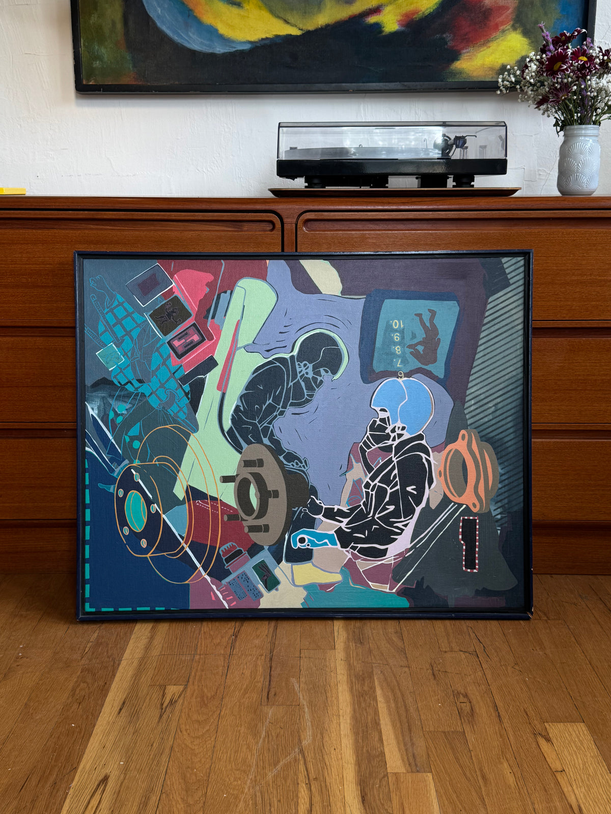 1994 Acrylic on Canvas Painting by Chris Link