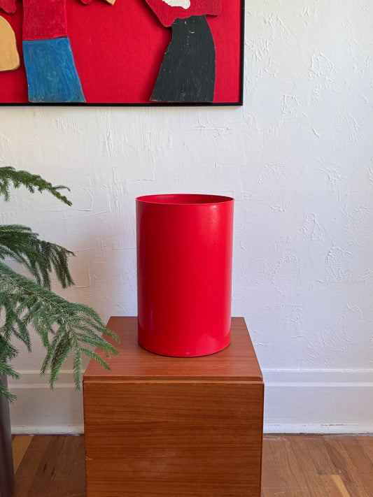 Kartell Wastebin / Umbrella Stand by Gino Colombini (Red)