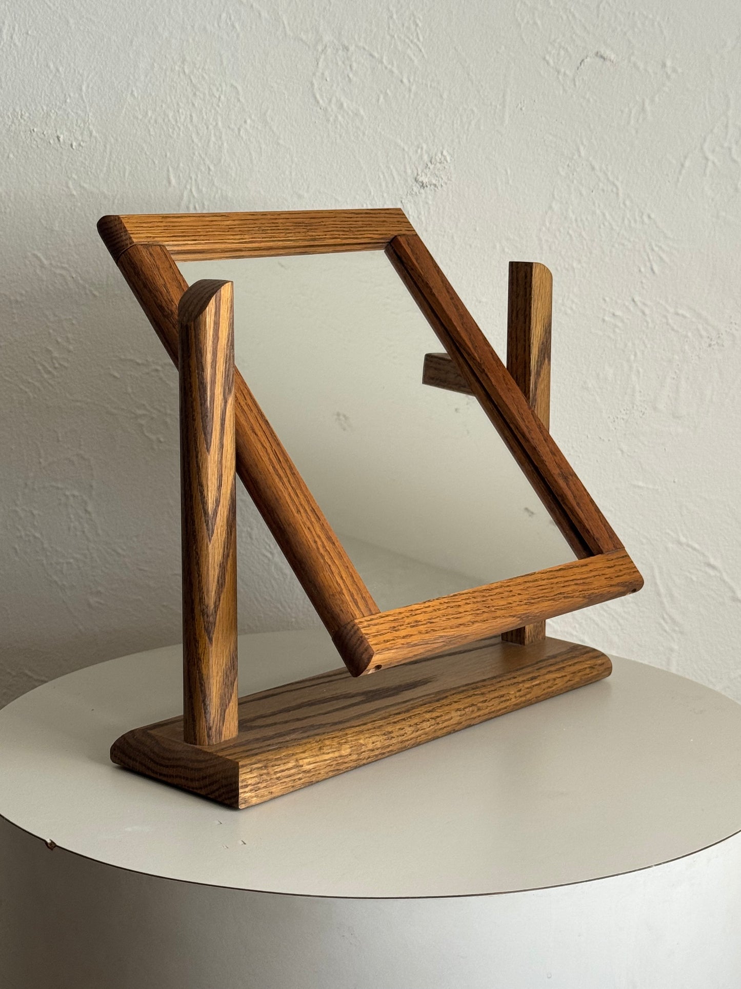 Vintage Solid Wood Swivel Mirror