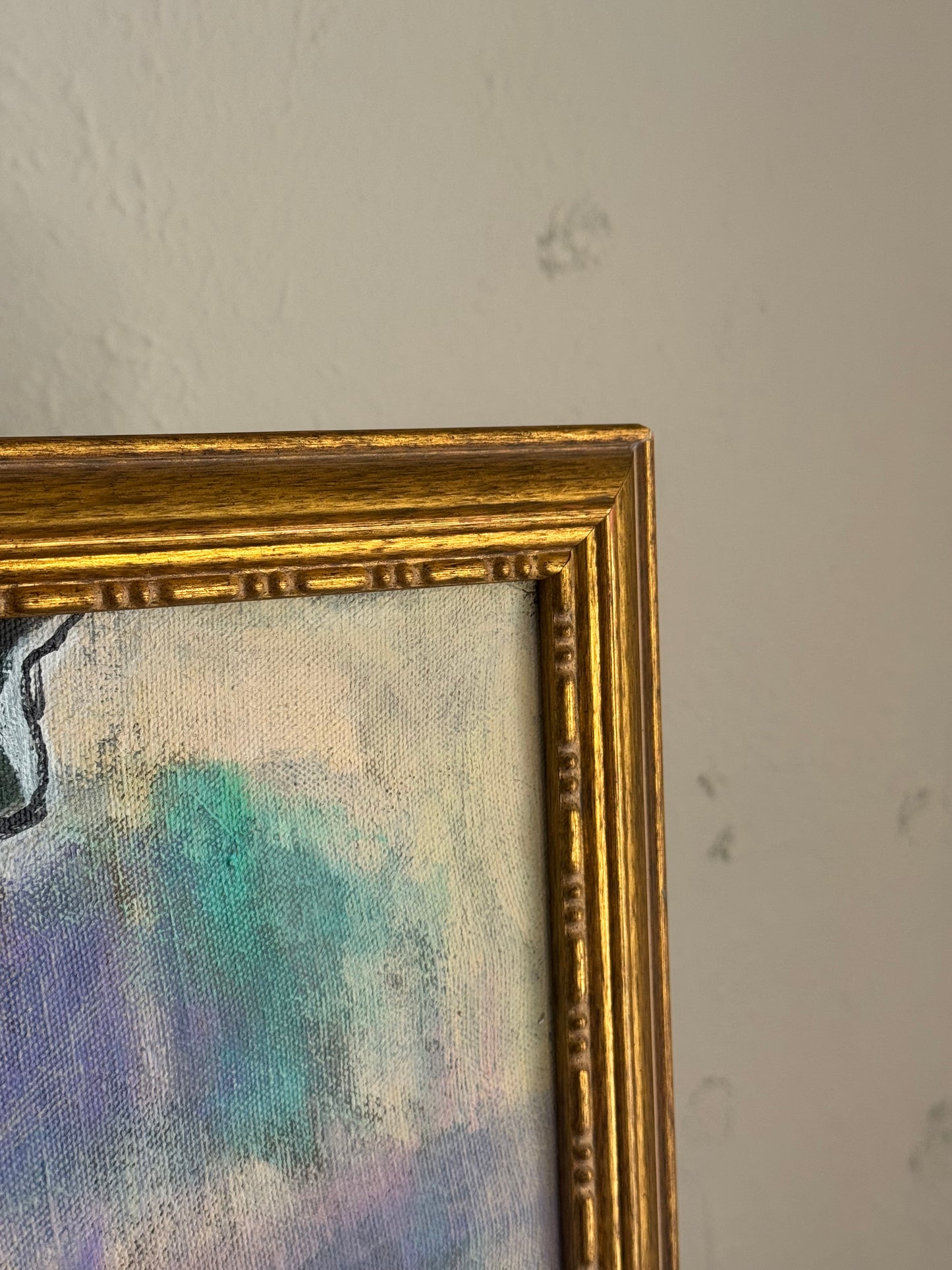 Mid Century Abstract Oil Painting
