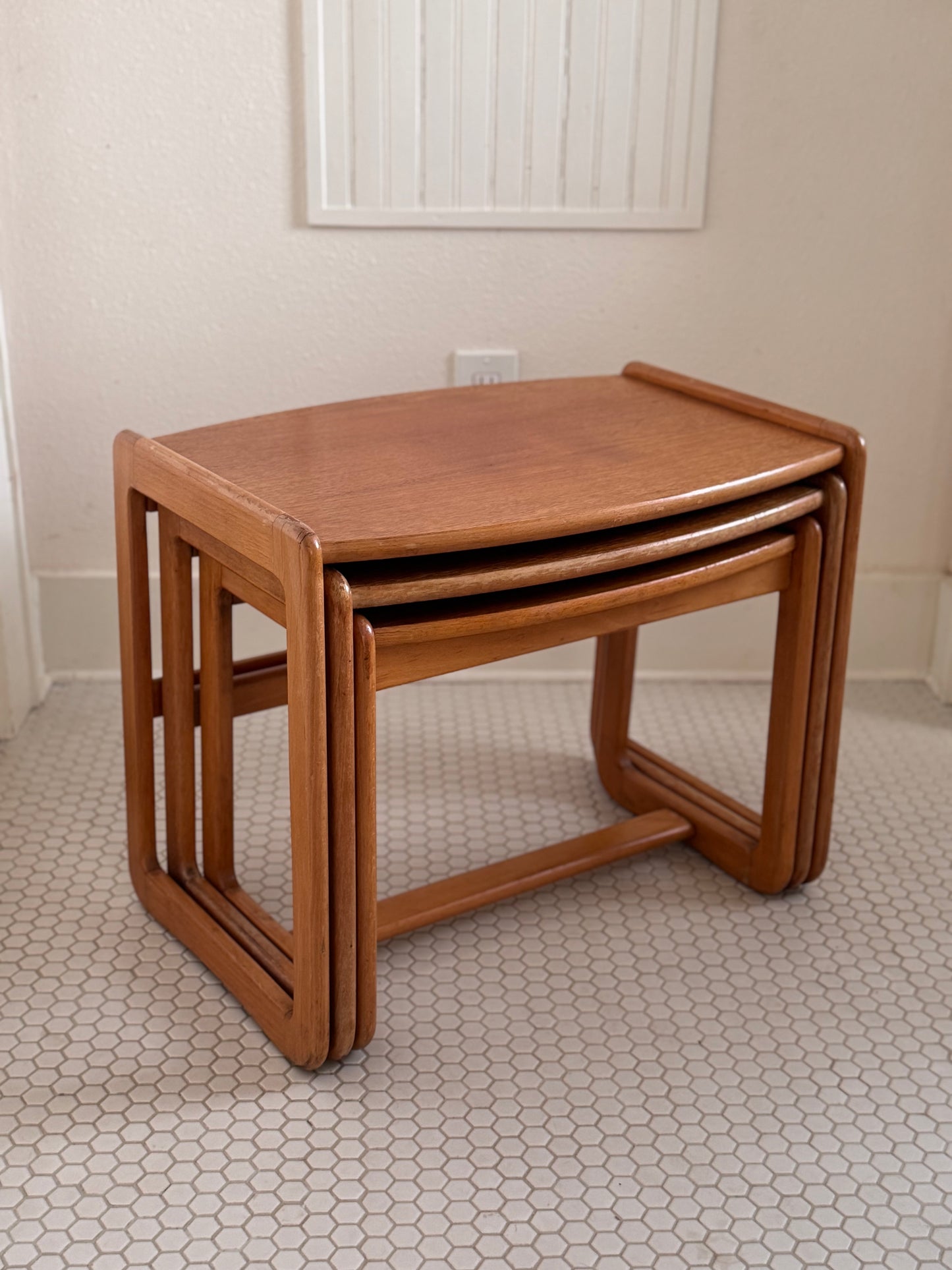 Danish Solid Teak Nesting Tables