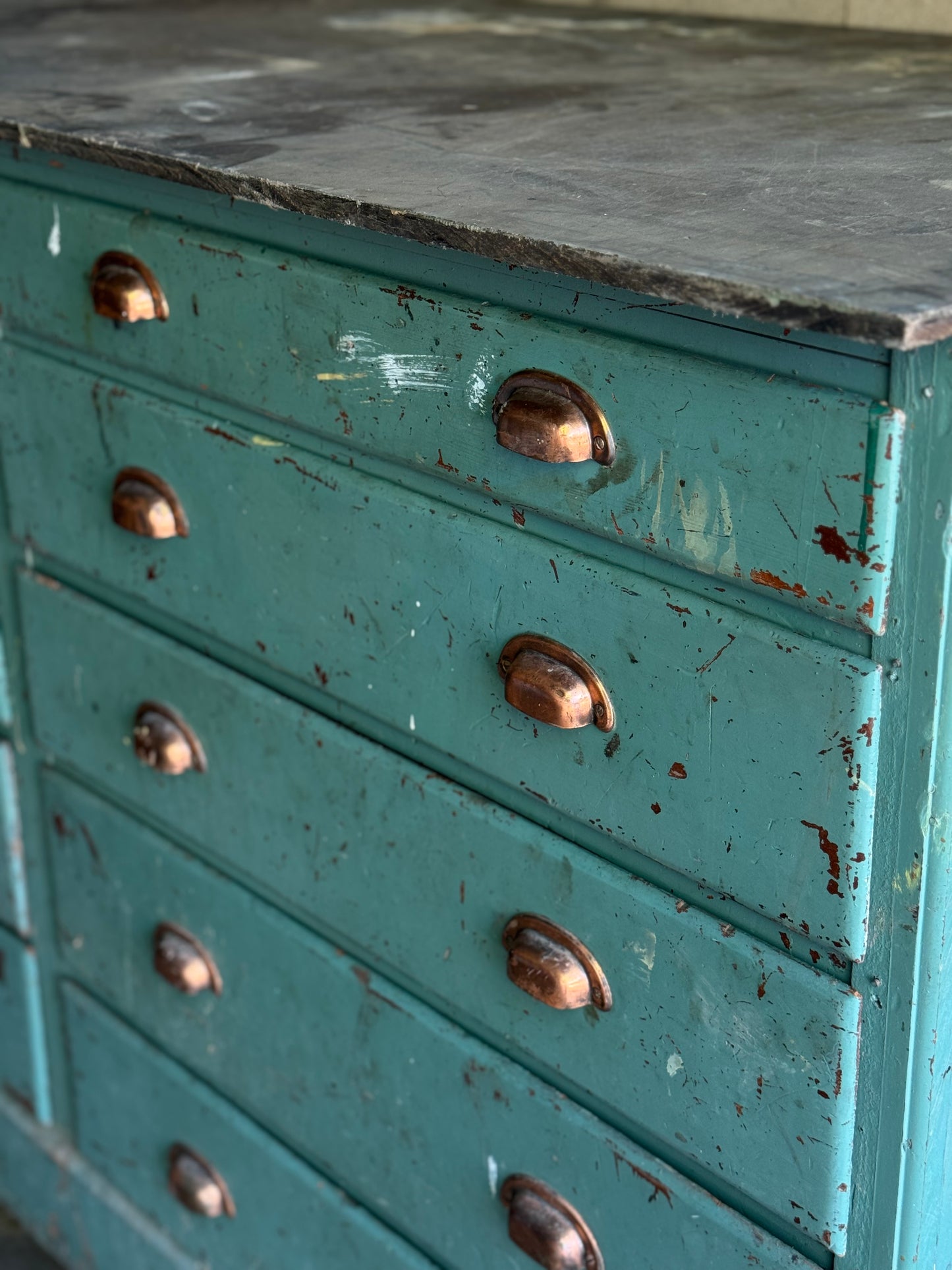 Antique Solid Wood Multi-Drawer Storage