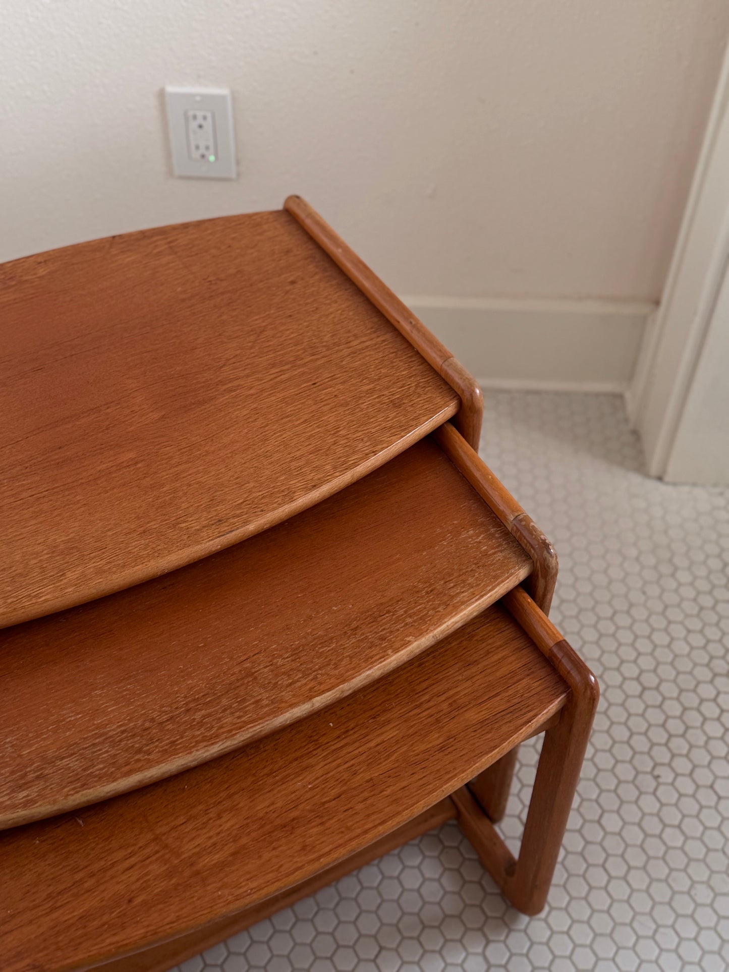 Danish Solid Teak Nesting Tables