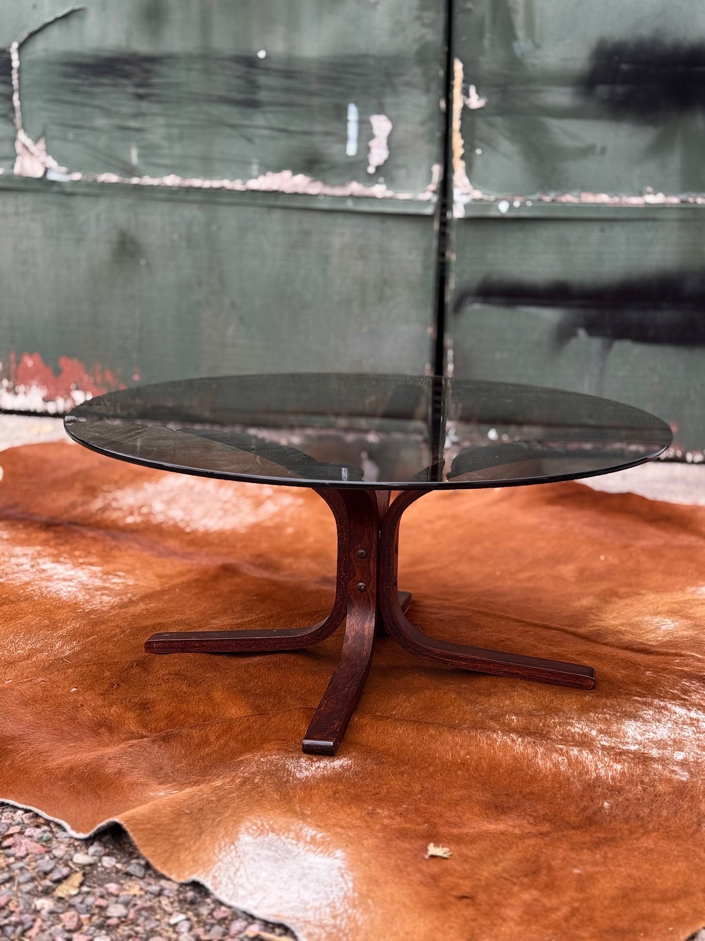 Smoked Glass Coffee Table by Ingmar Relling for Westnofa