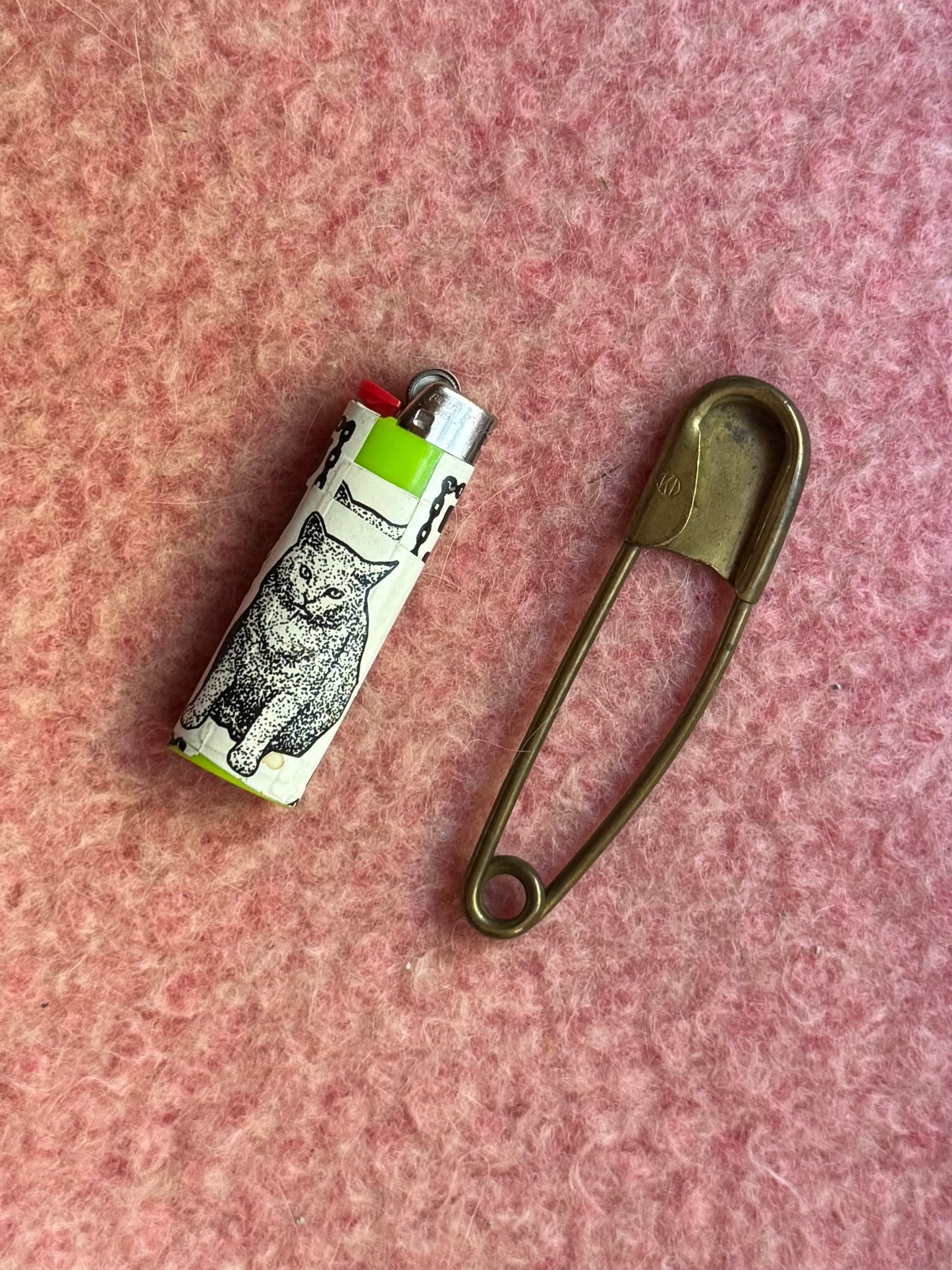 Large Vintage Brass Safety-pin
