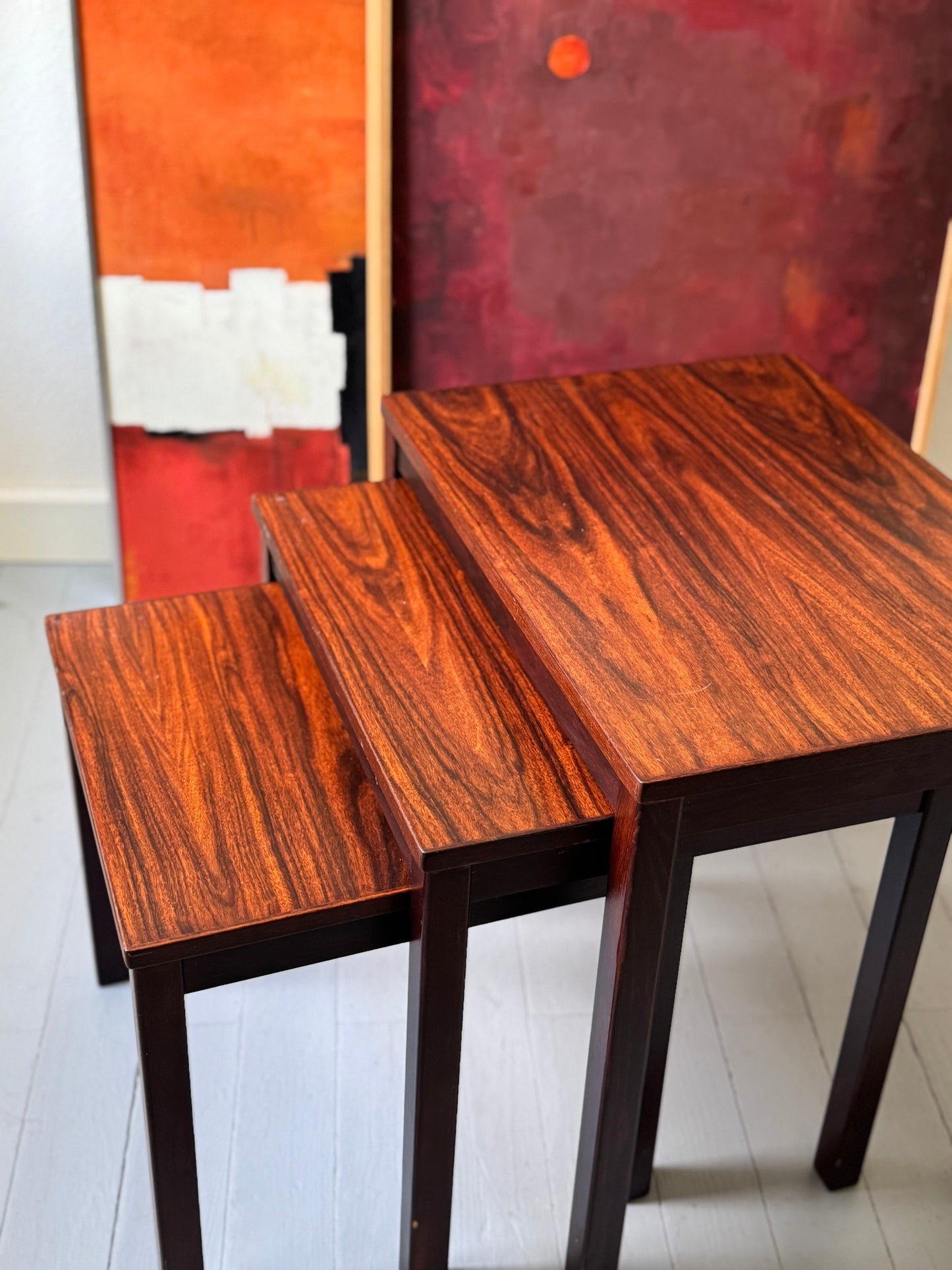 (ATX) 1970s Danish Rosewood Nesting Tables