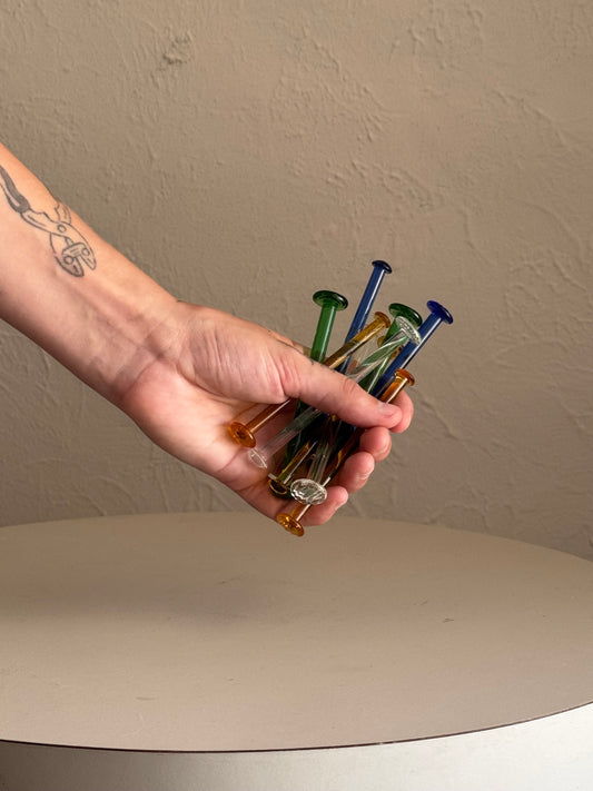 Handmade Glass Swizel Sticks