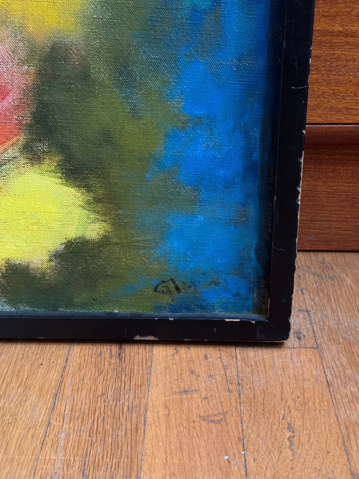 Original 1950s-1960s Abstract Oil Painting