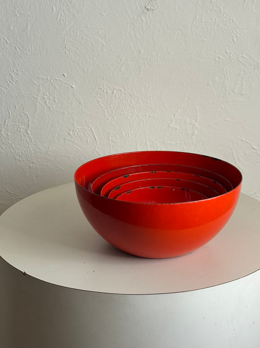 Finel Red Enamel Bowl Set