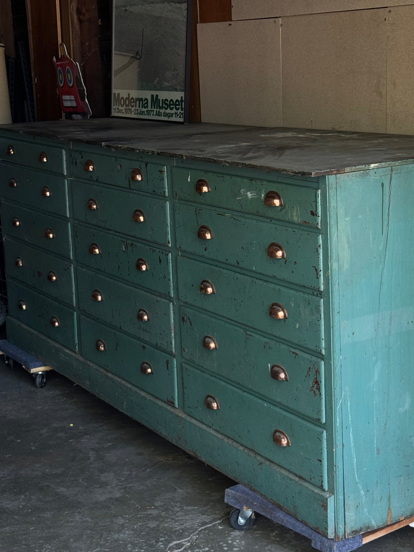 Antique Solid Wood Multi-Drawer Storage
