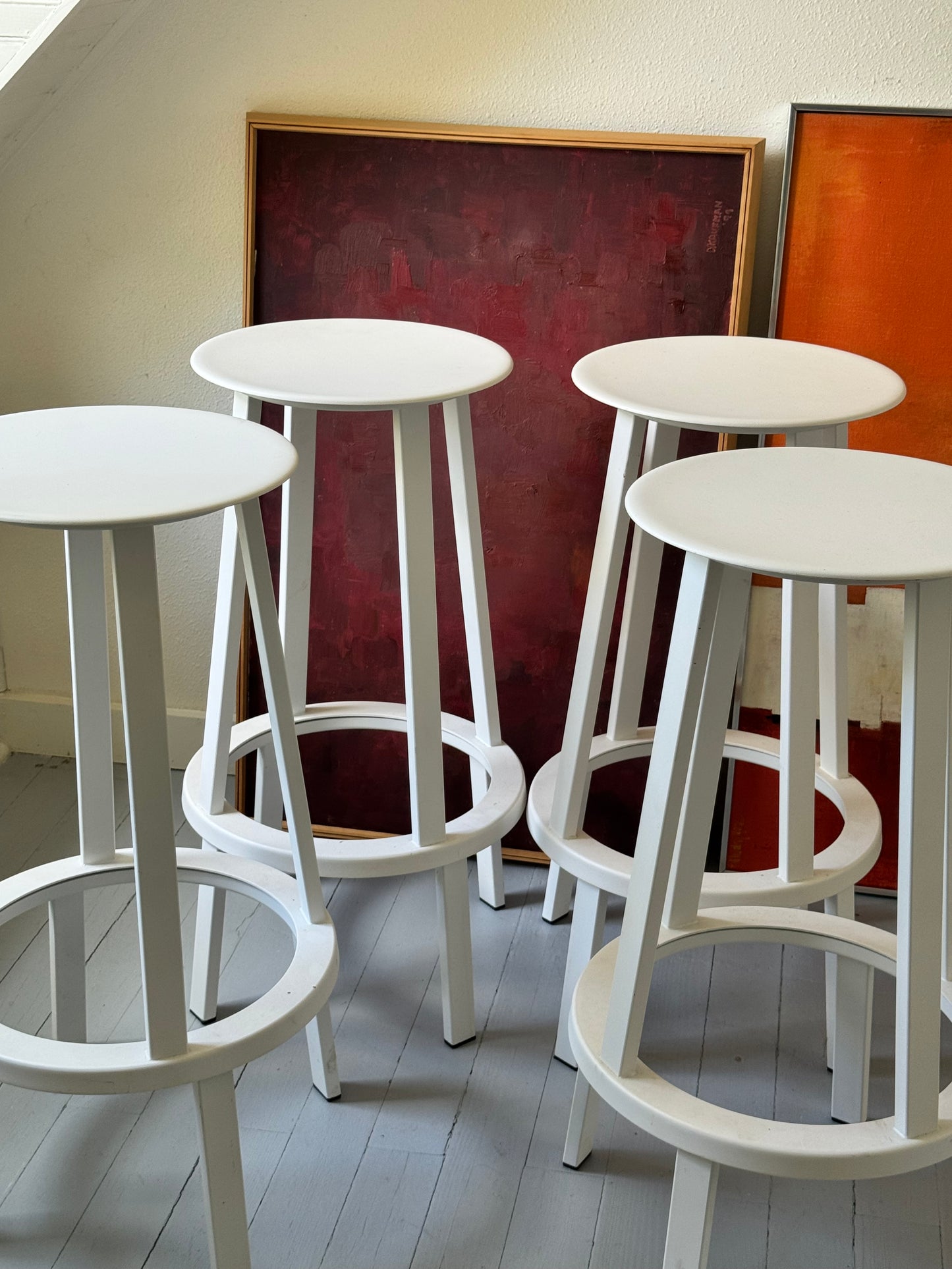 (ATX) HAY Revolver Bar Stool Set designed by Leon Ransmeier.