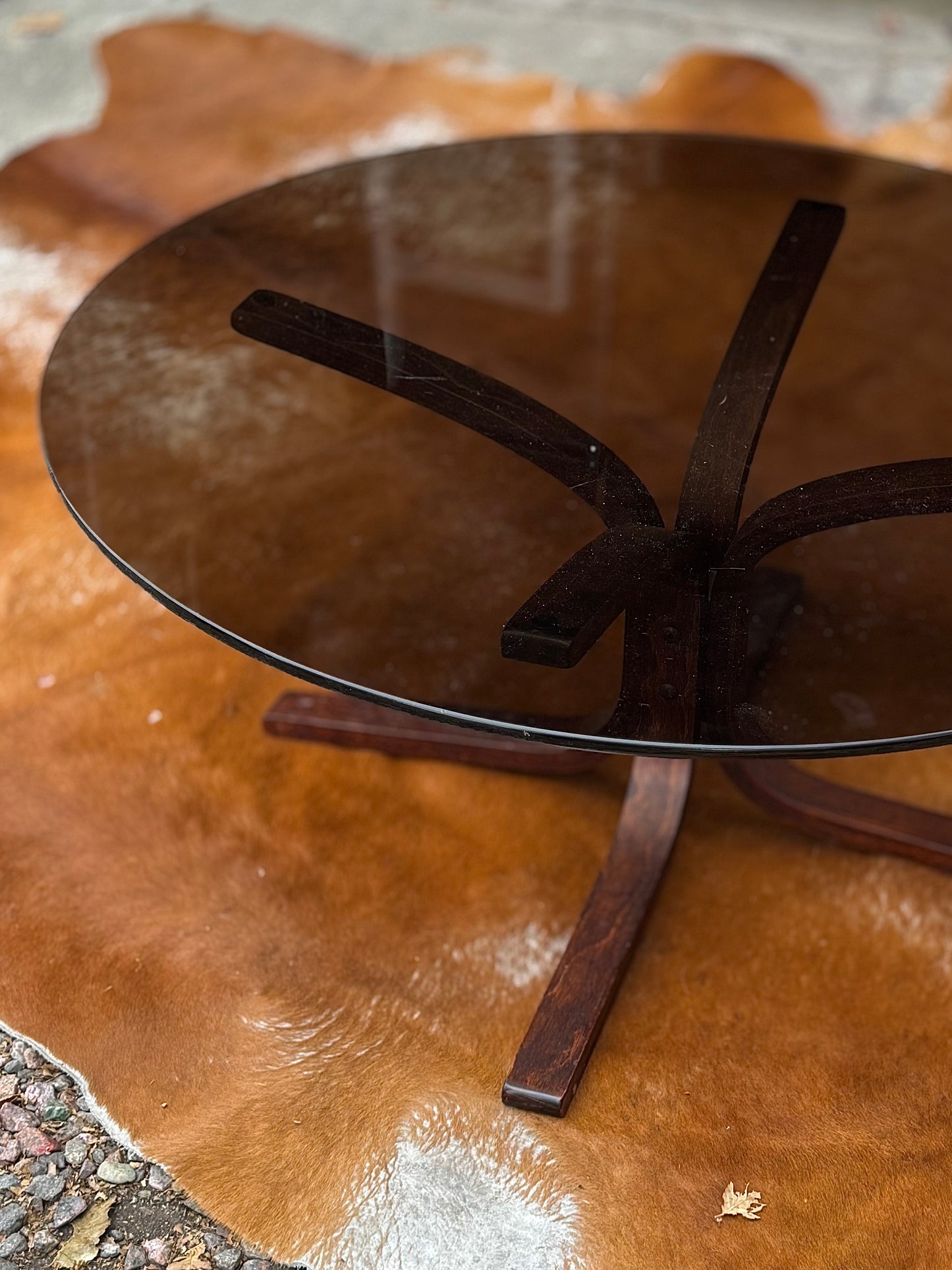 Smoked Glass Coffee Table by Ingmar Relling for Westnofa