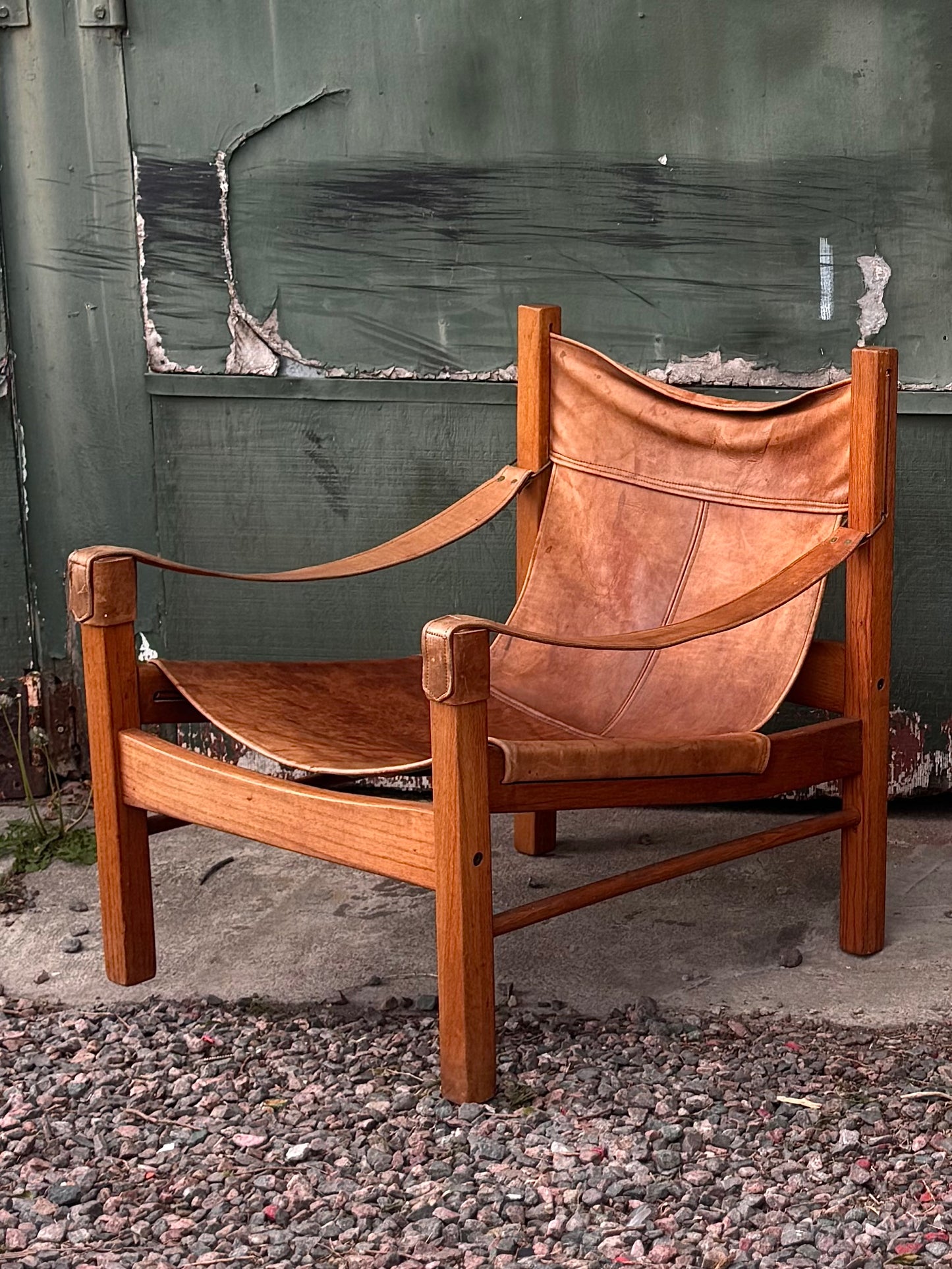 1950s Leather Sling Lounge Chairs