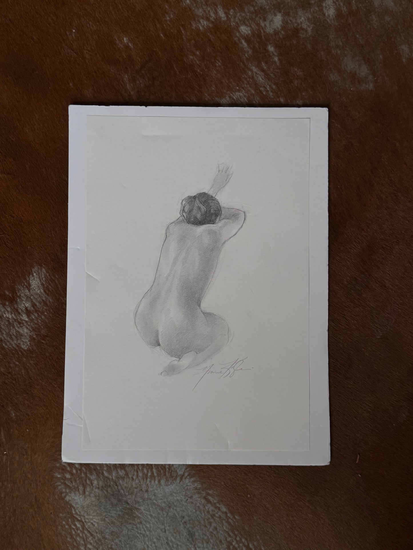 Signed Figure Drawing