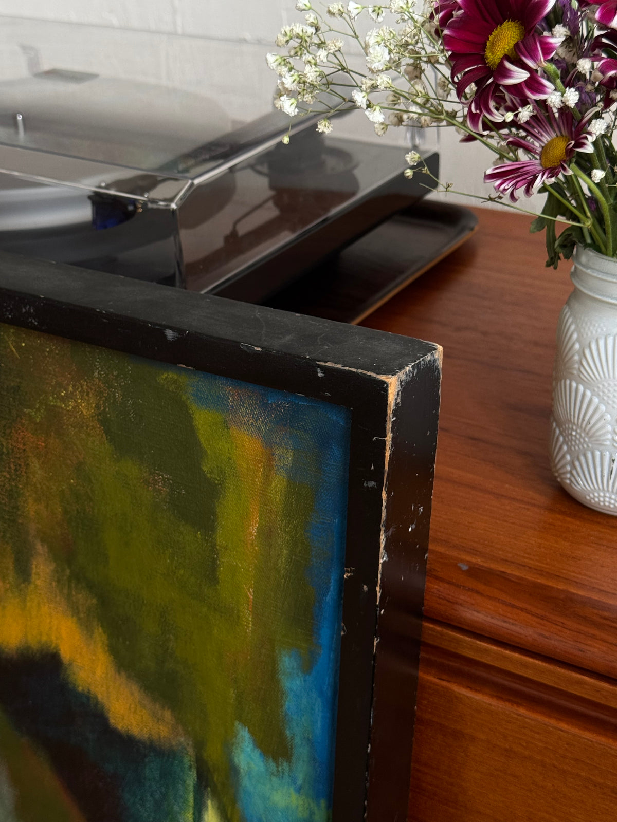 Original 1950s-1960s Abstract Oil Painting
