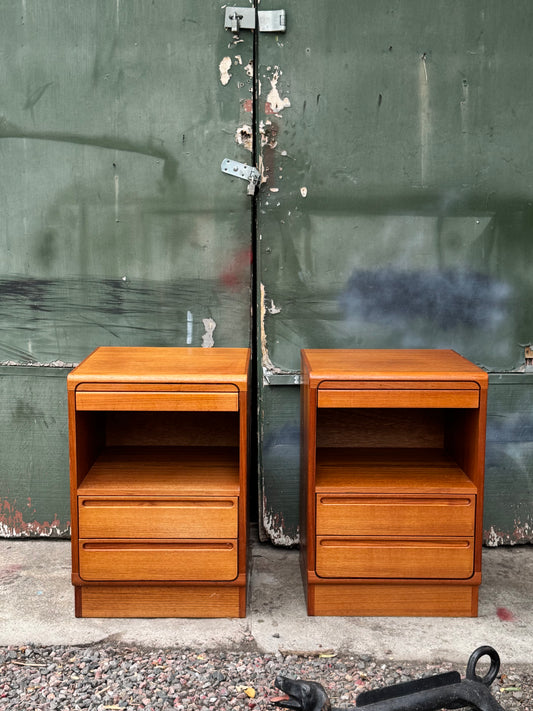 Vintage Danish Modern Teak Nightstands by Nils Jonsson for Torring Mobelfabrik