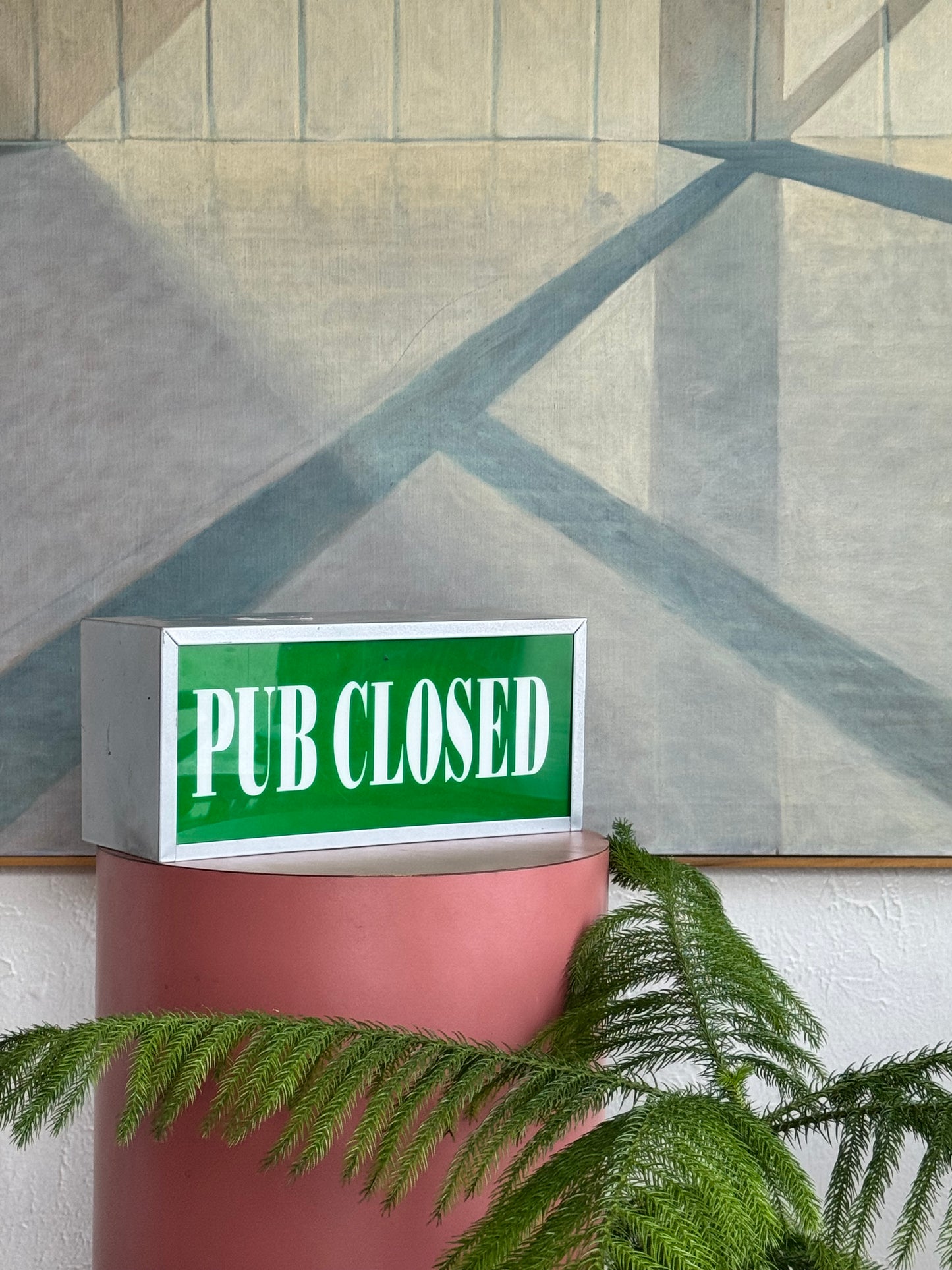 Vintage Pub Closed/Open Light Box Lamp