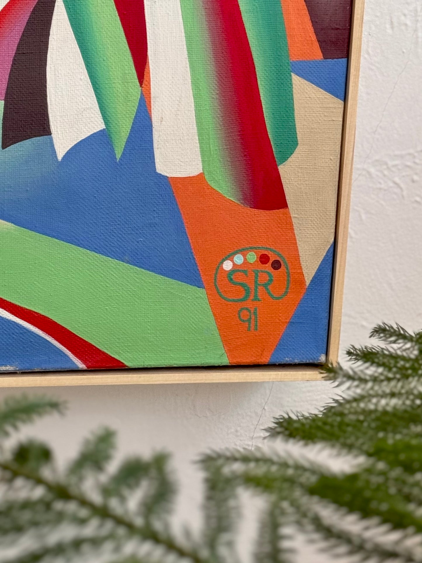 "Sumalyak" Vintage Cubist Oil Painting by R. Salidzhanov (1991)