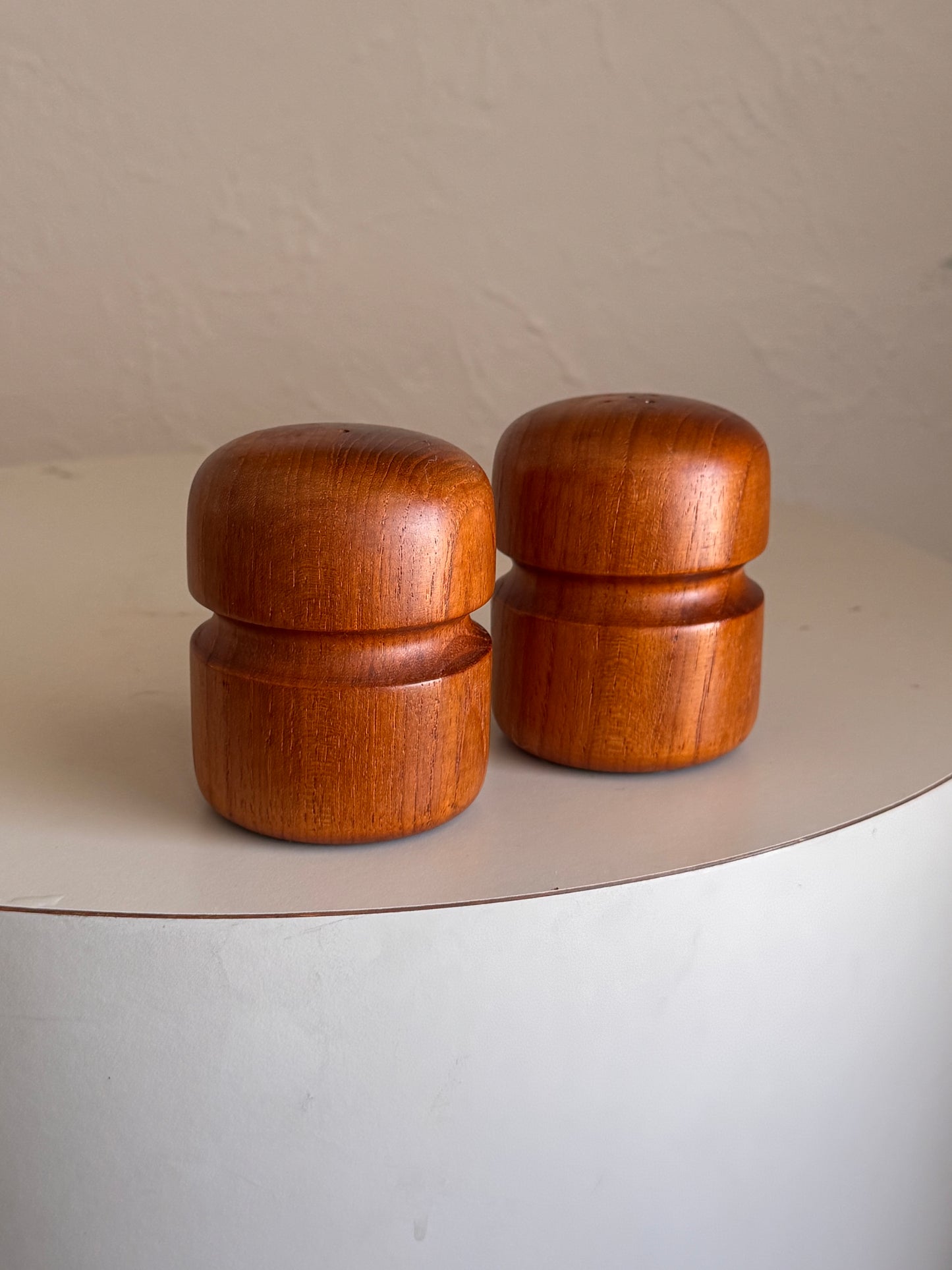 Solid Teak Salt & Pepper Shakers