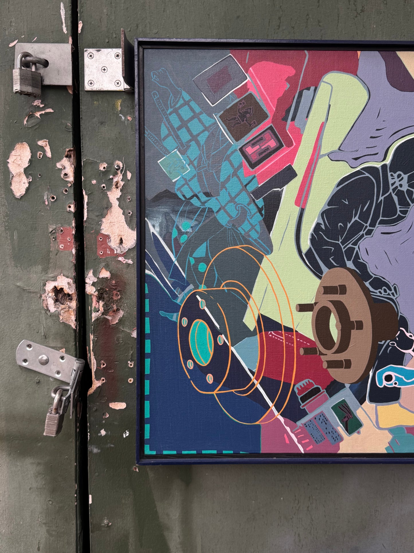 1994 Acrylic on Canvas Painting by Chris Link