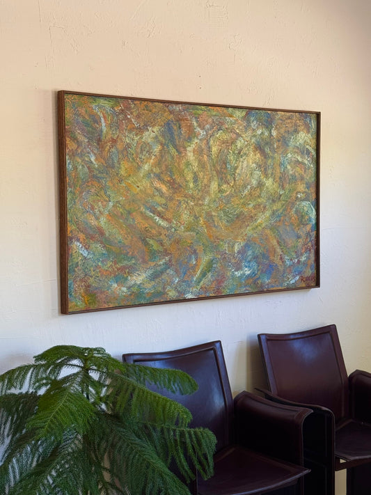 Abstract Oil Painting Signed Rogers, 1965