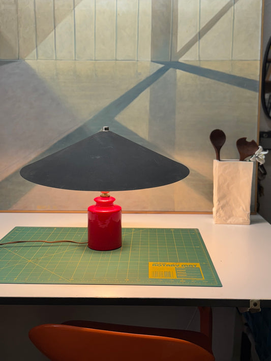 Red Ceramic Table Lamp