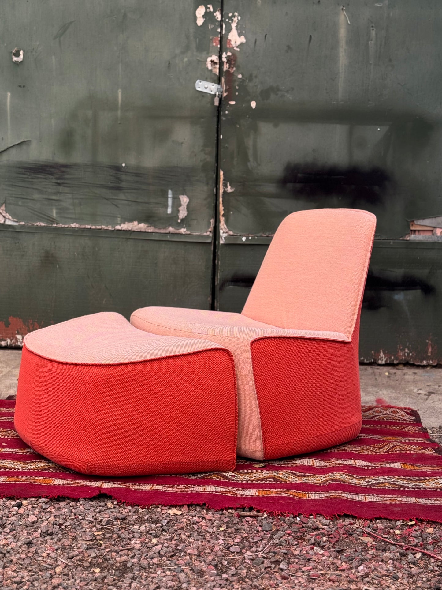 Contemporary “Breck” Lounge and Ottoman by Hightower
