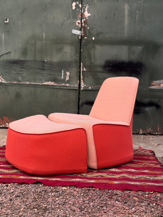 Contemporary “Breck” Lounge and Ottoman by Hightower