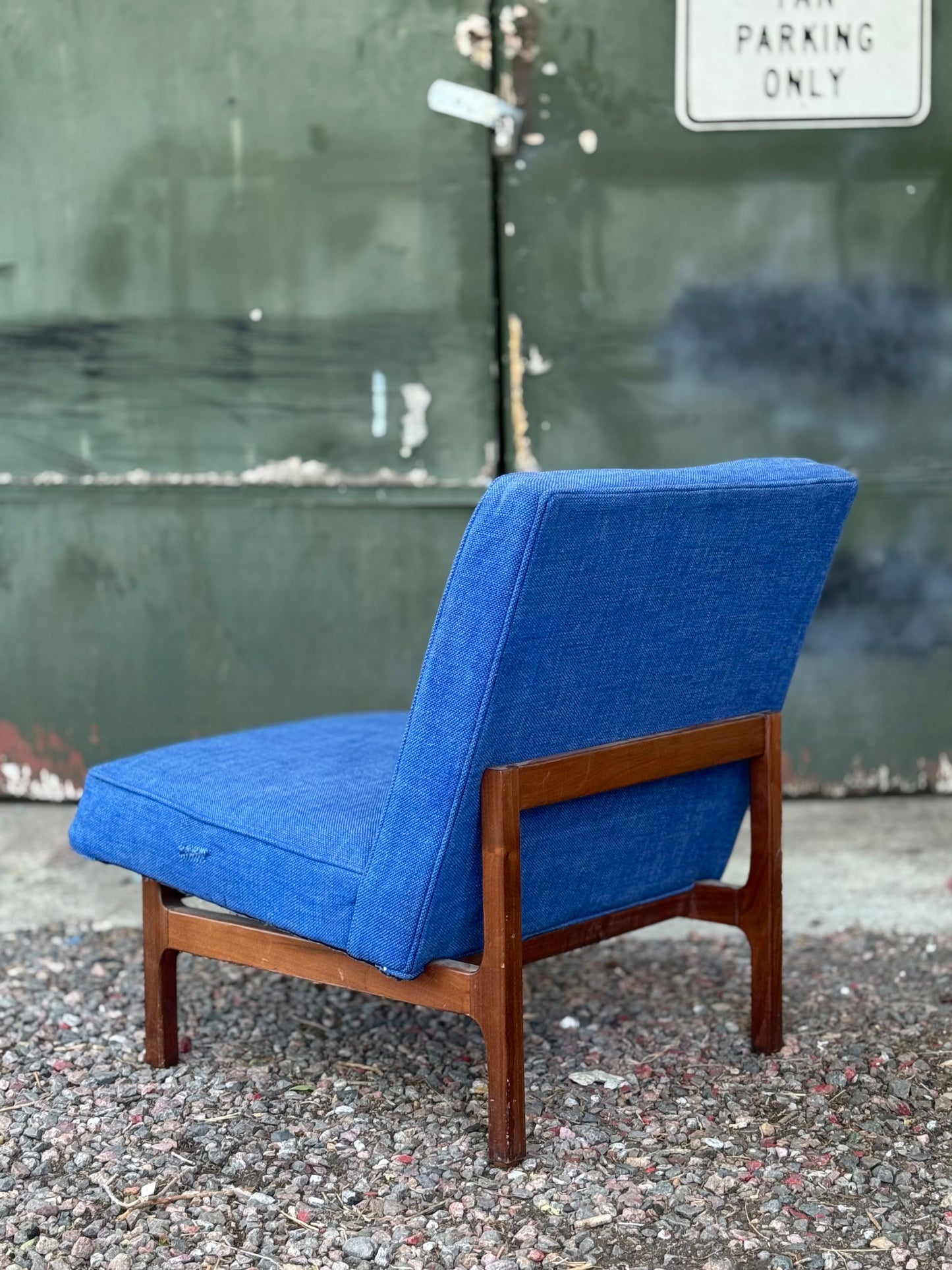 1960s Walnut Base Slipper Lounge by Thayer Coggin