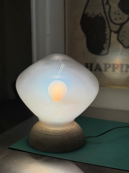 Mid Century Murano Glass Mushroom Lamp