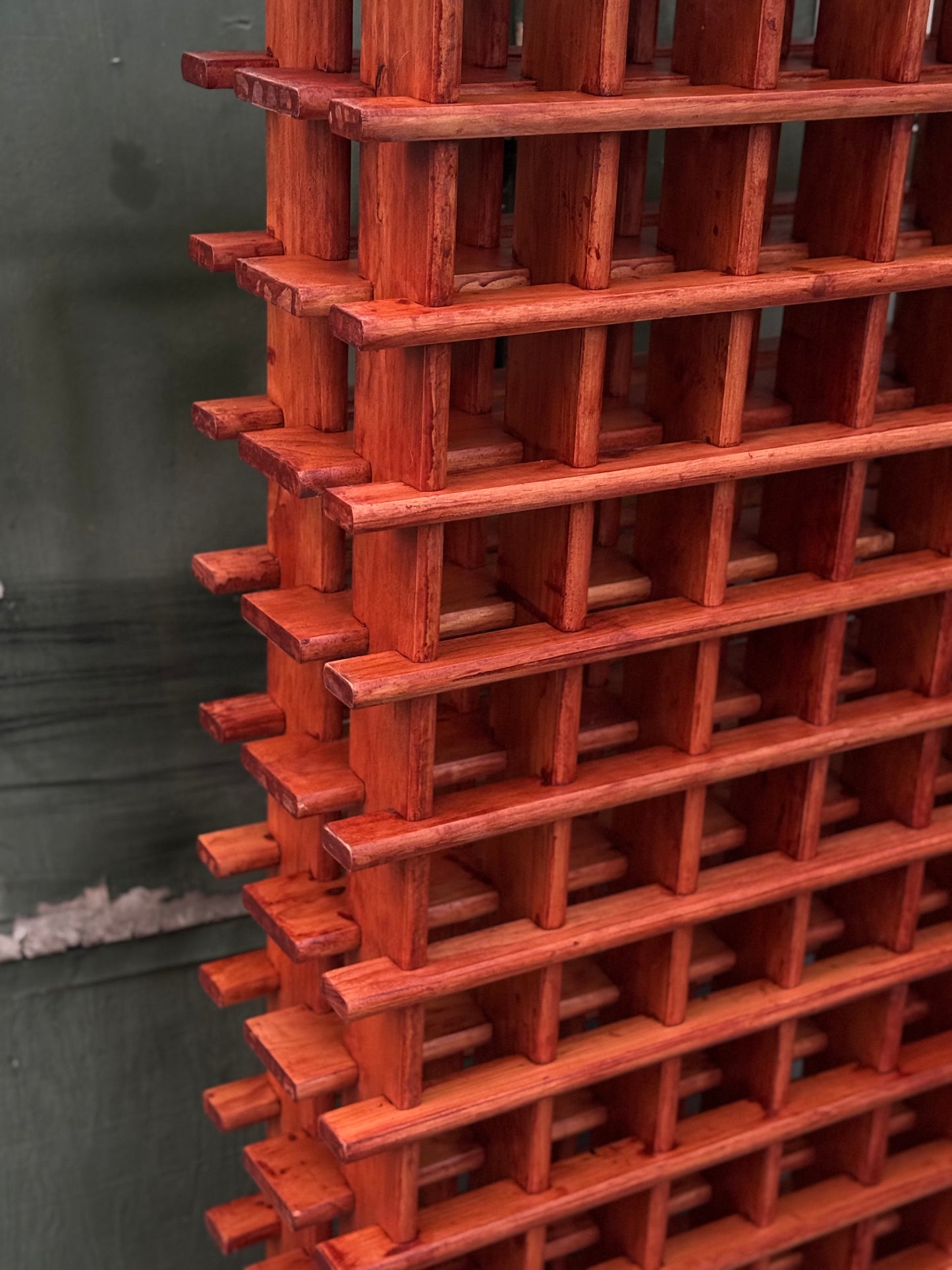 Handmade Jointed Solid Wood Wine Rack / Trinket Shelf