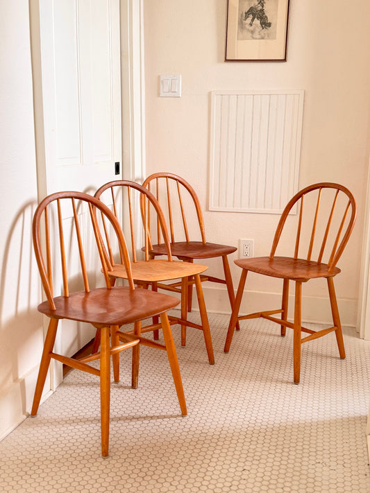 Swedish “Fanett” Teak Chairs by Edsby Verken