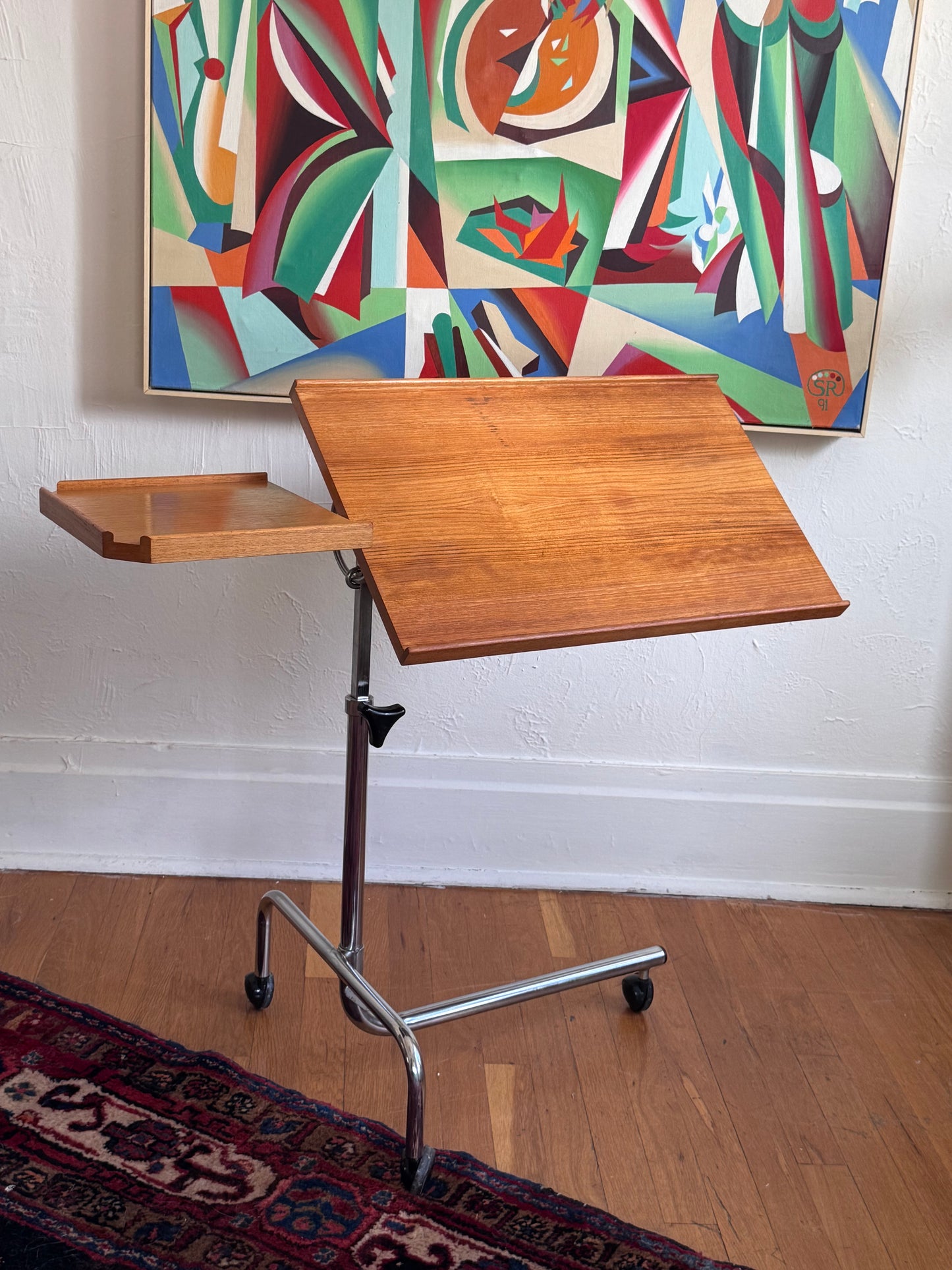 Danecastle Teak "Scooter" Adjustable Tray Table